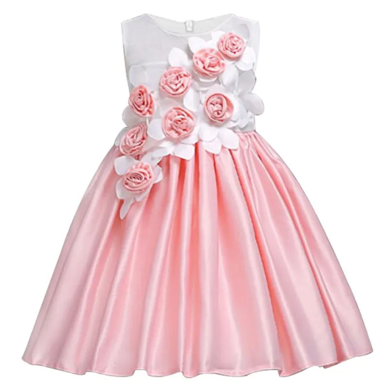 Платье для девочек, нарядное платье принцессы на день рождения, свадьбу, Рождественская одежда для маленьких девочек, детские платья для девочек - Цвет: white