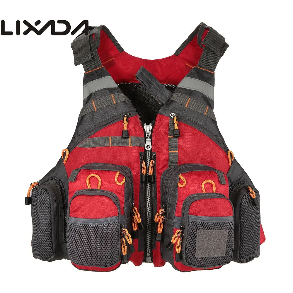 

Lixada Professional Fishing Vest General Size Multi Function Adjustable Mesh Vest Outdoor Sports Fly Fishing Vest for Pesca