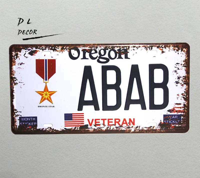 Aliexpress.com : Buy DL Oregon ABAB veteran License plate