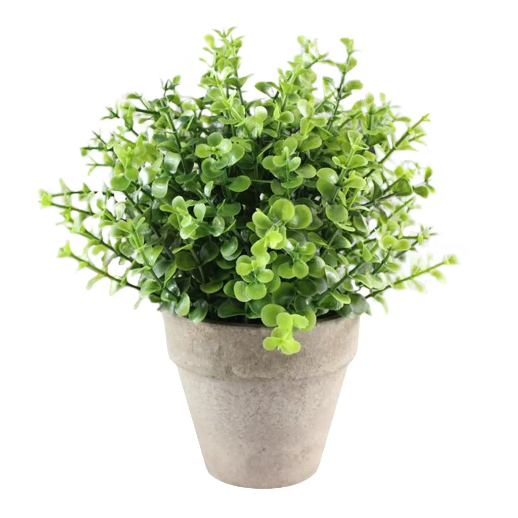 Artificial Flowers Simulation Potted Plants Green Creative Home Decorations Ornaments Fleur Artificielle Fake Flowers - Цвет: F