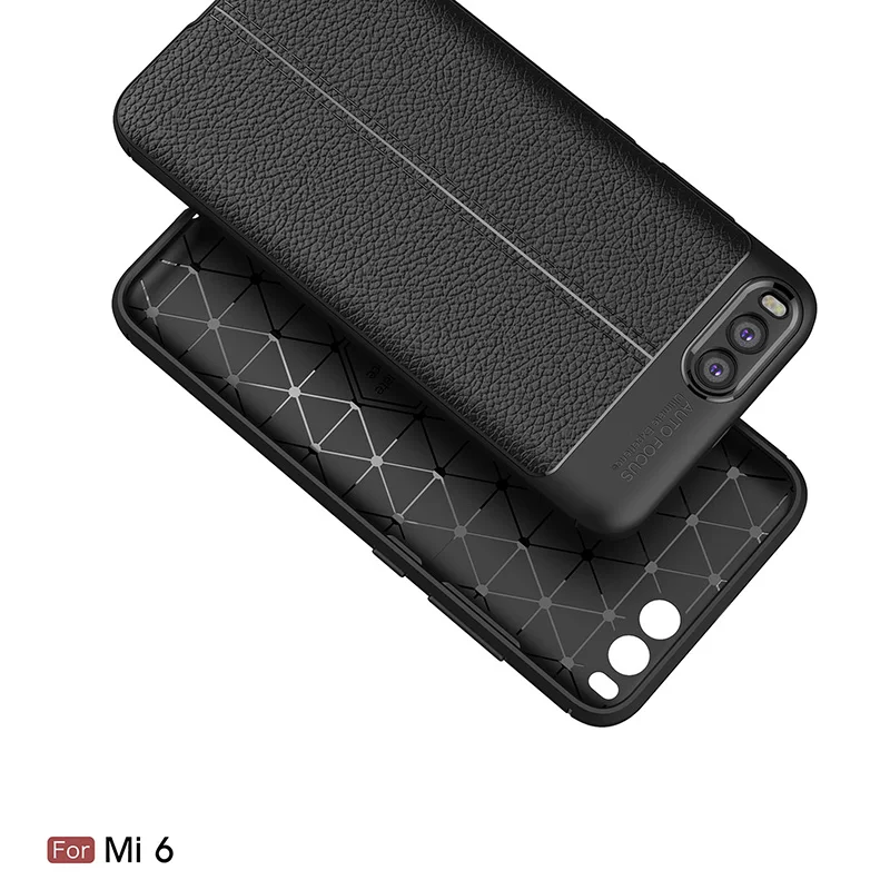Litchi leather silicone case xiaomi mi6 (2)