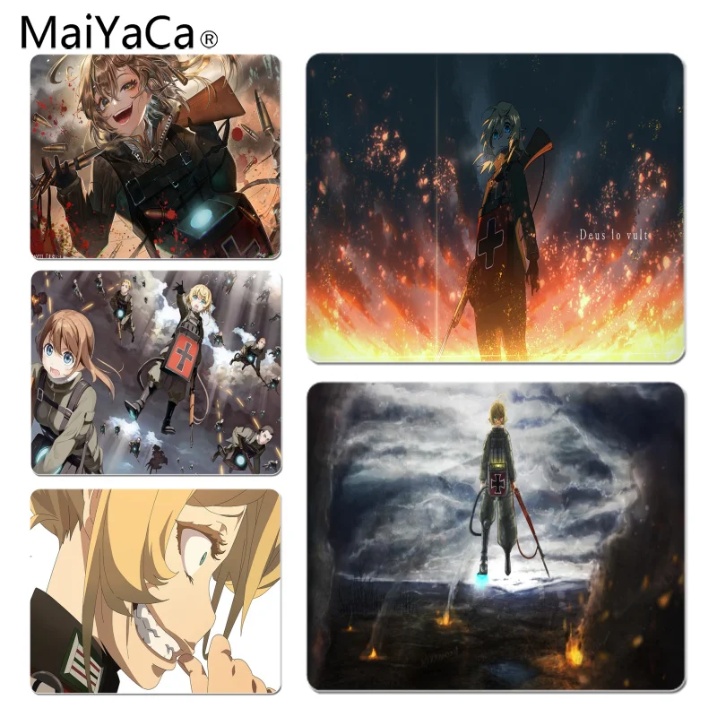 

MaiYaCa Youjo Senki Comfort Mouse Mat Gaming Mousepad Size for 18X22CM Speed Version Gaming Mousepads