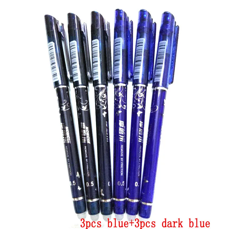 0,5 мм 6 шт./компл. стираемая ручка синий/черный/красный стержень со стираемыми чернилами чернила для гелевой ручки 4 стул со спинкой для детского подарка офис студента