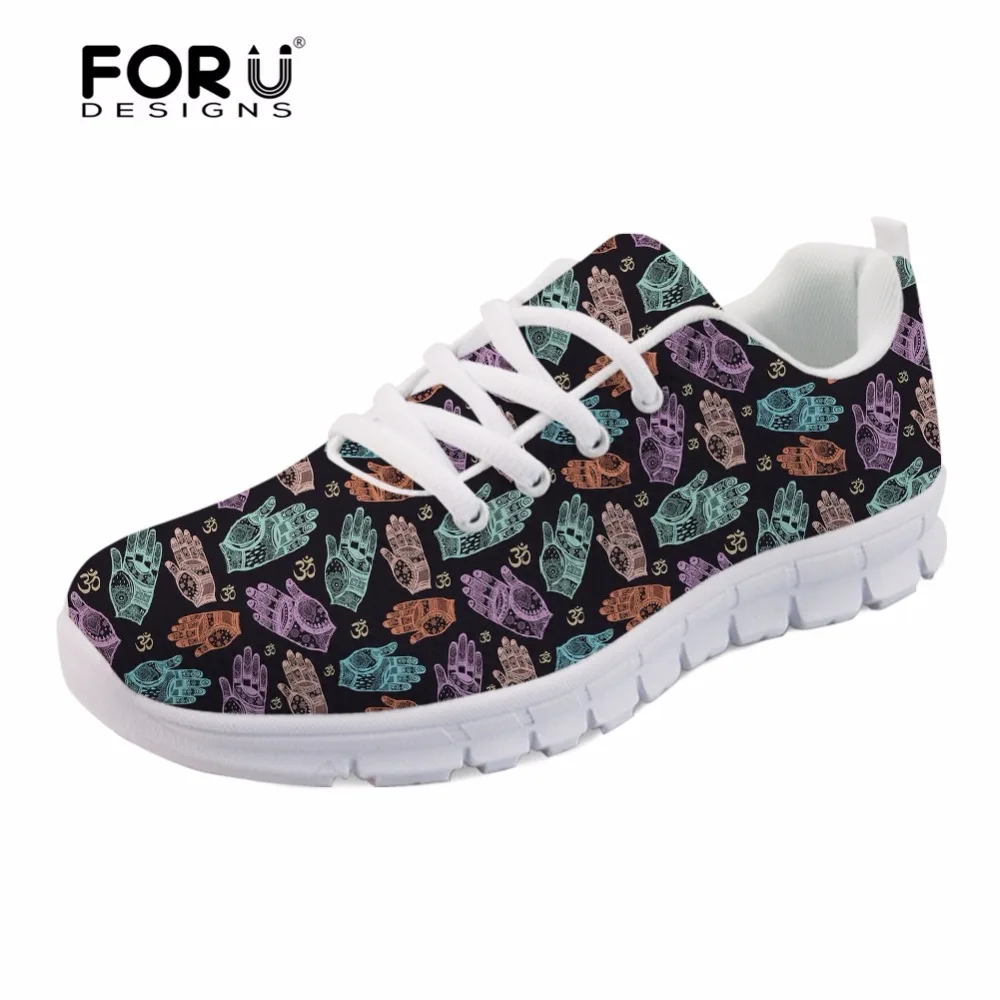 

FORUDESIGNS Colorful Om Shoes Woman Flats Casual Women's Sneakers Chaussures Femme Student Comfortable Walking Shoes Women Flats