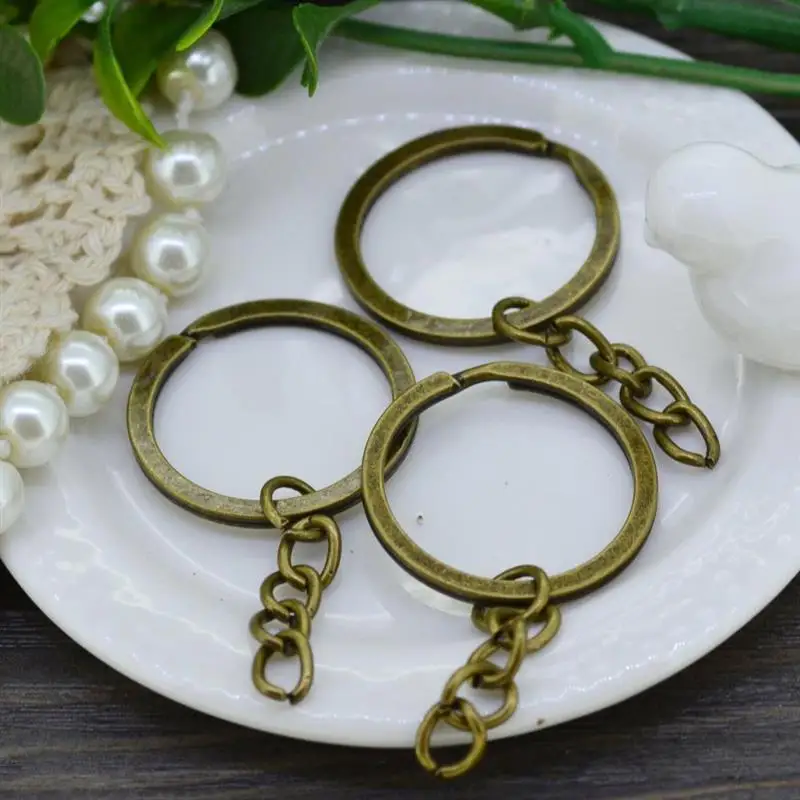 

Wholesale 50pcs Antique Bronze Split Ring Key Ring & Key Chain Loops Jump Rings Jewelry Making Findings DIY 2018