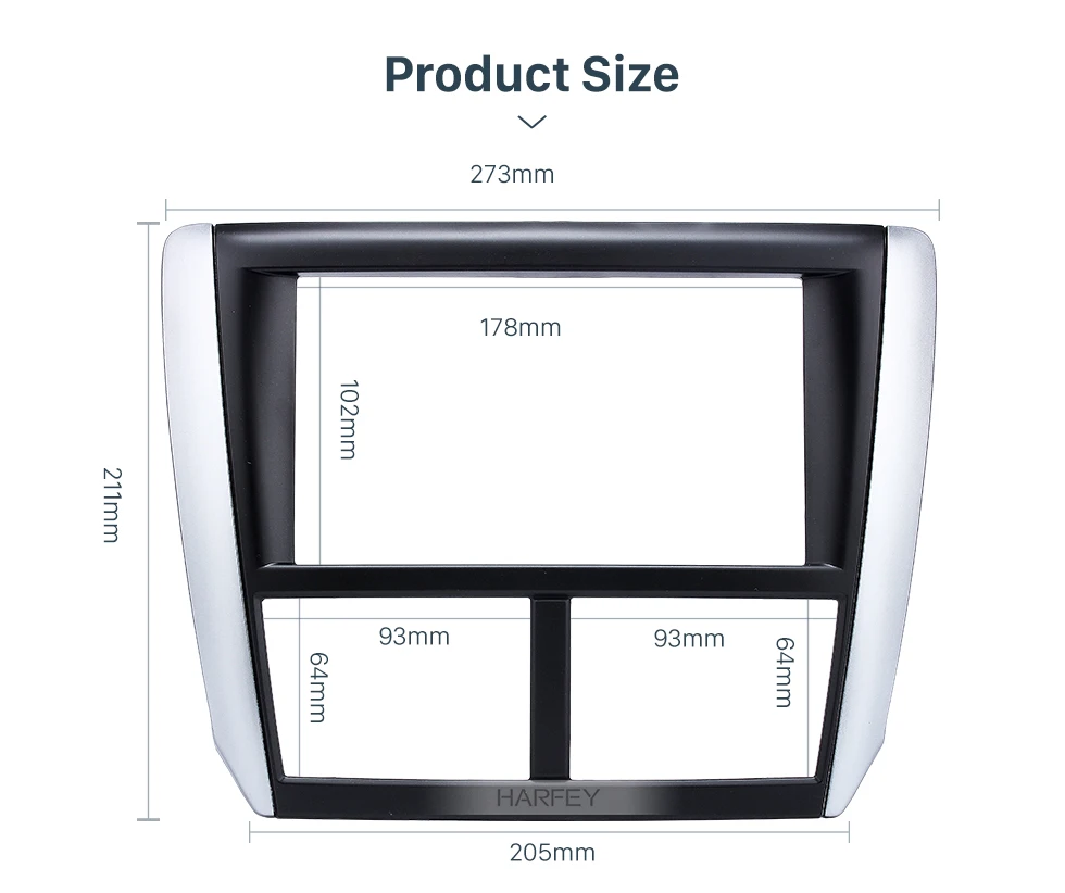 Harfey автомобильный радиоприемник фасции двойной Din для 2008 2009-2013 Subaru Forester Impreza монтажная рамка Dash CD DVD gps объемная панель Черный