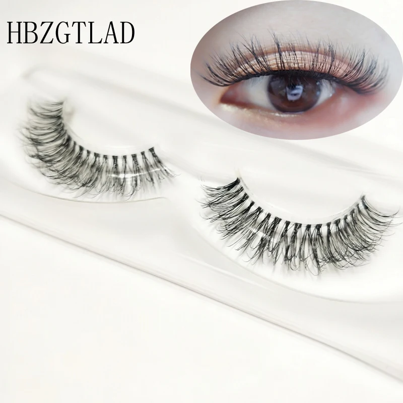 

NEW 1pair Lashes 3D Mink Strip Lash Reusable False Eyelashes Crisscross Dramatic Lashes Lightweight Invisible Band Eye Lashes