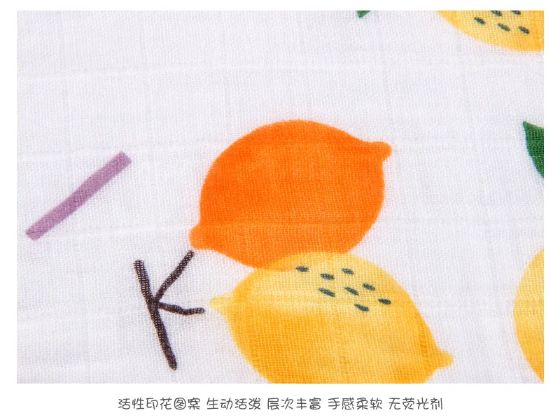 New Baby Muslin Swaddle Blankets Bamboo Cotton Newborn Baby Sleeping Blanket Super Soft Cartoon Print Infant Muslin Swaddle Wrap (6)