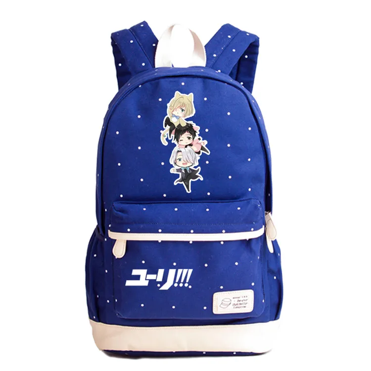 YURI ON ICE летние холщовые школьные сумки для девочек-подростков, рюкзак с принтом аниме, женский рюкзак Victor Nikiforov Kawaii Bookbag - Цвет: 10