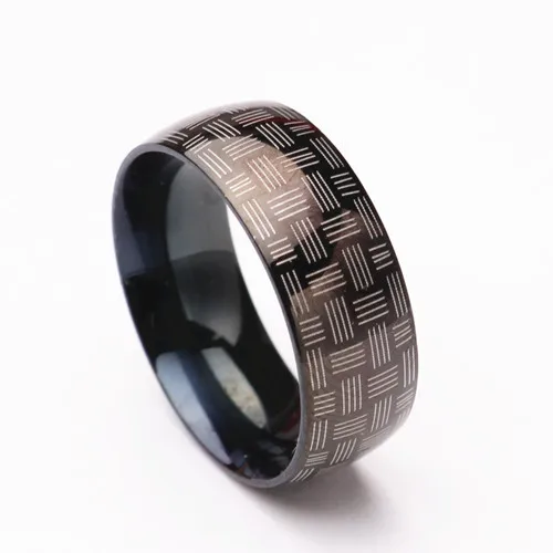 

Fashion black men Brand ring 316L Titanium stainless steel rings for Men and Women