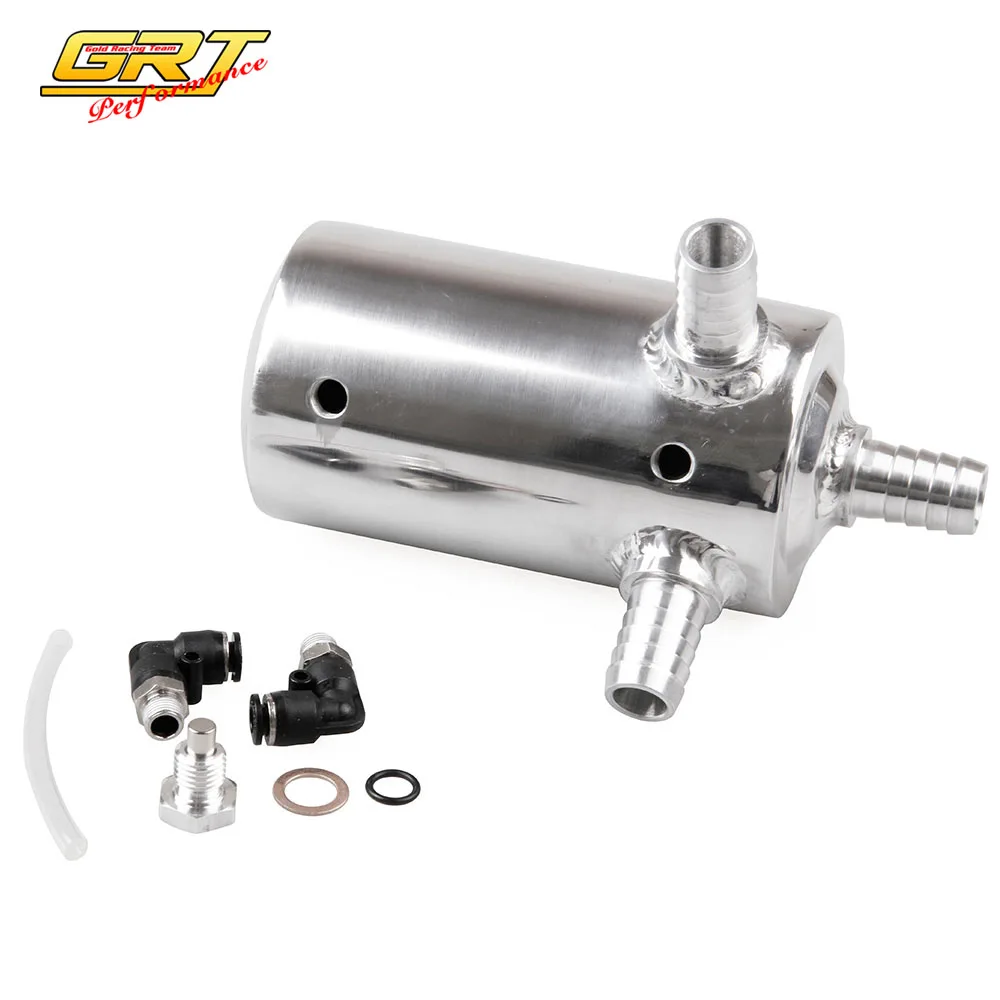 Polished Chrome Alloy Universal Universal Oil Catch Can Breather Tank