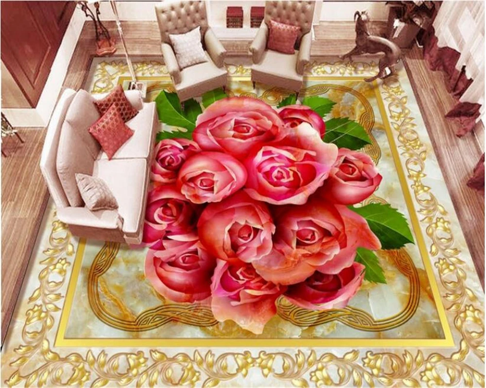 beibehang Beautiful classic 3d wallpaper square European parquet marble
3d flooring tile design fine lamination papel de parede