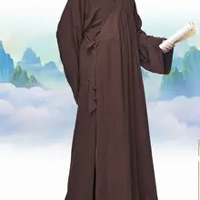 Унисекс Хлопок и лен 6 цветов синий/кофе/серый буддийский монахов Шаолиня кунг-фу халат униформы одежда в стиле Дзен лежал костюмы для медитации