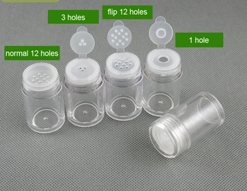 

10ml Refillable Bottles loose powder jar with 1/3/12 holes nail powder bottle with sifter,colver nail glitter powder container
