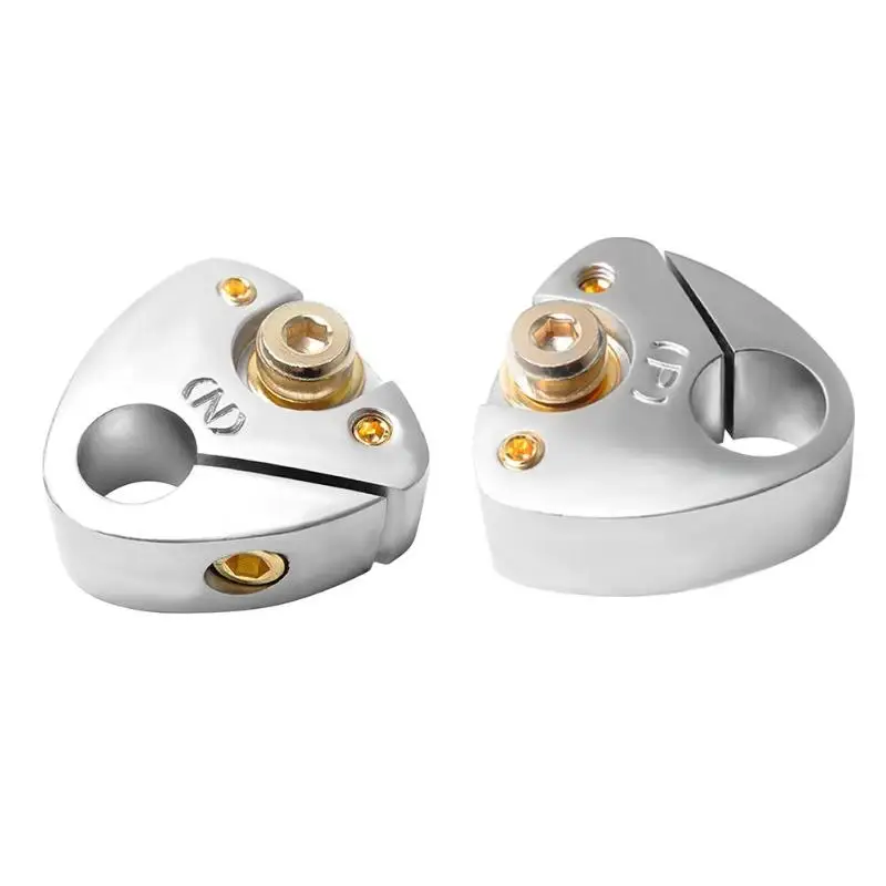 1 Pair Zinc Alloy 4GA Car Stereo Positive Negative Battery