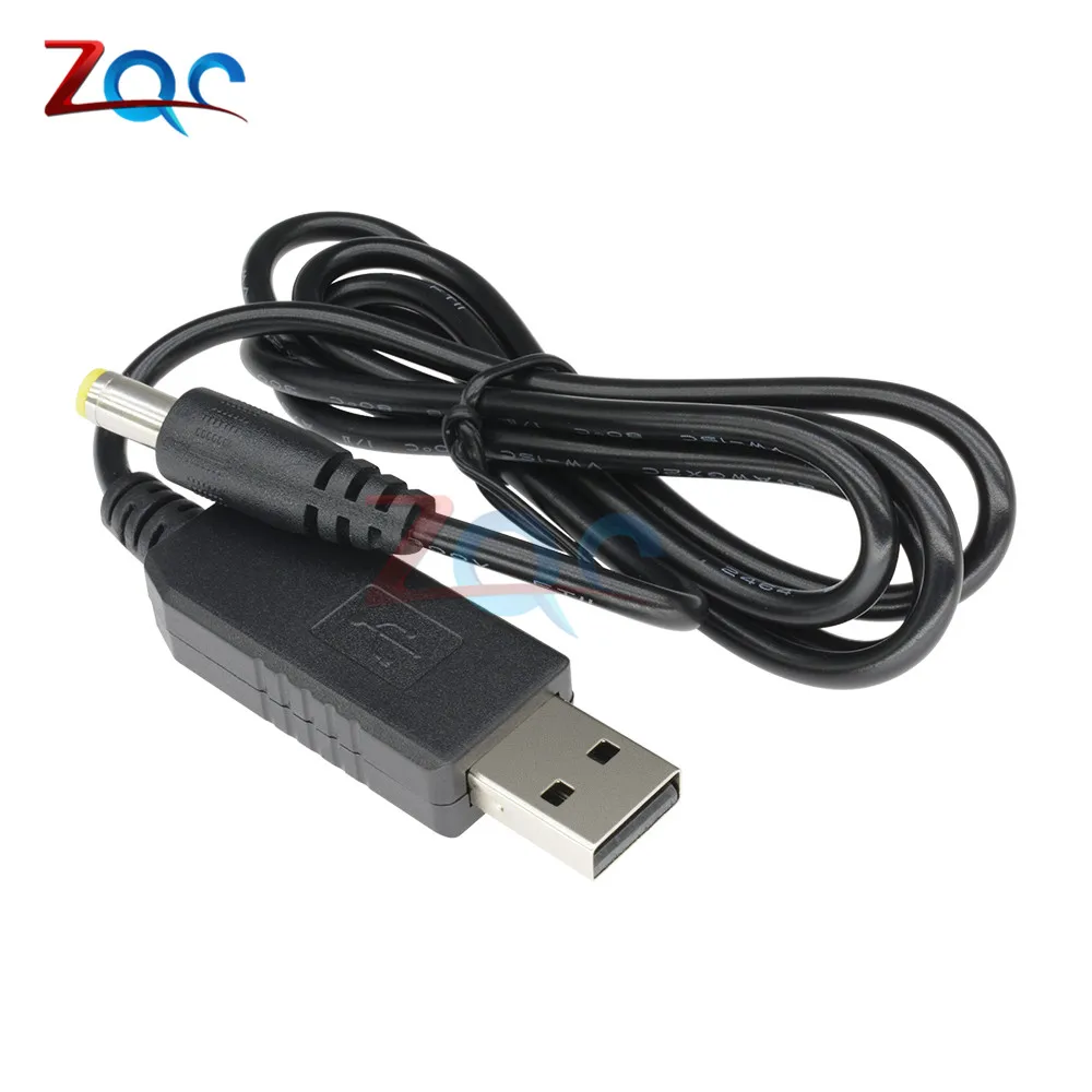 USB DC 5V к DC 12V повышающий кабель Модуль преобразователя 2,1x5,5 мм Штекерный разъем