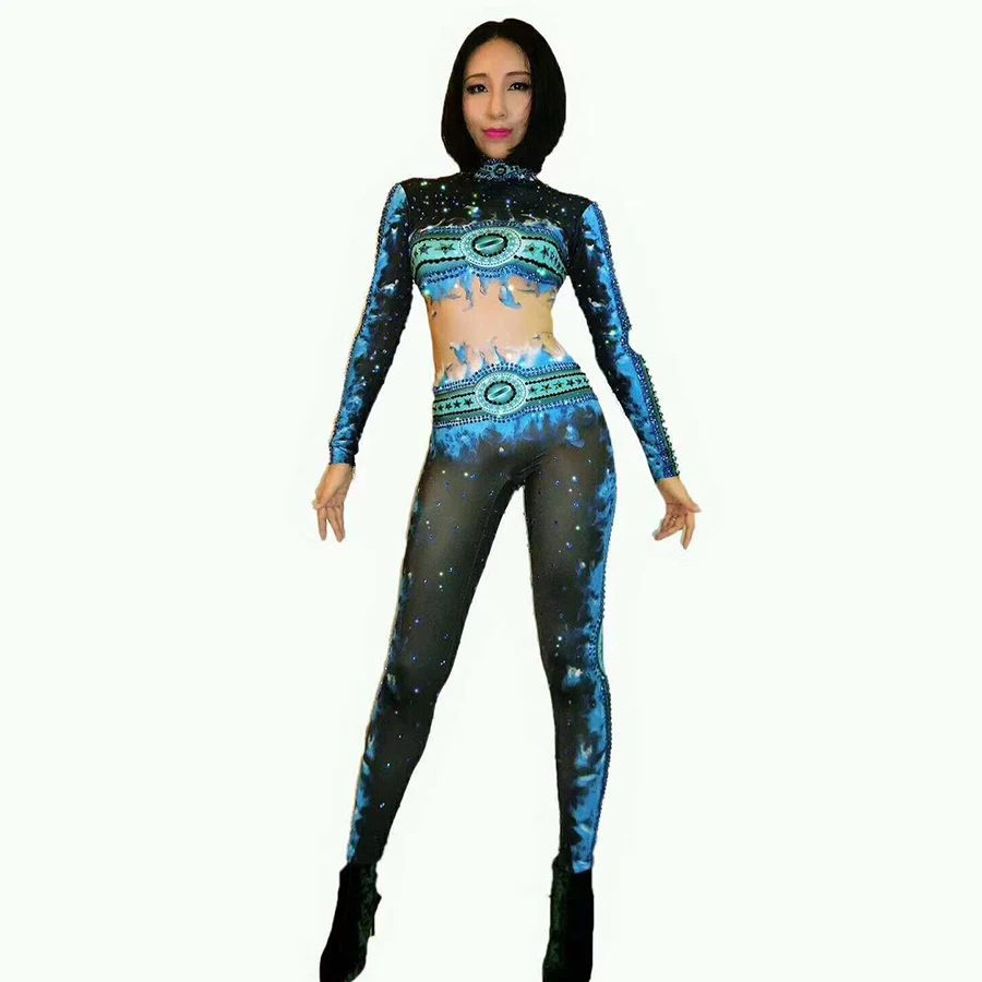 Female Singer Stage Costume Jumpsuits Dance Outfit Performances Wear