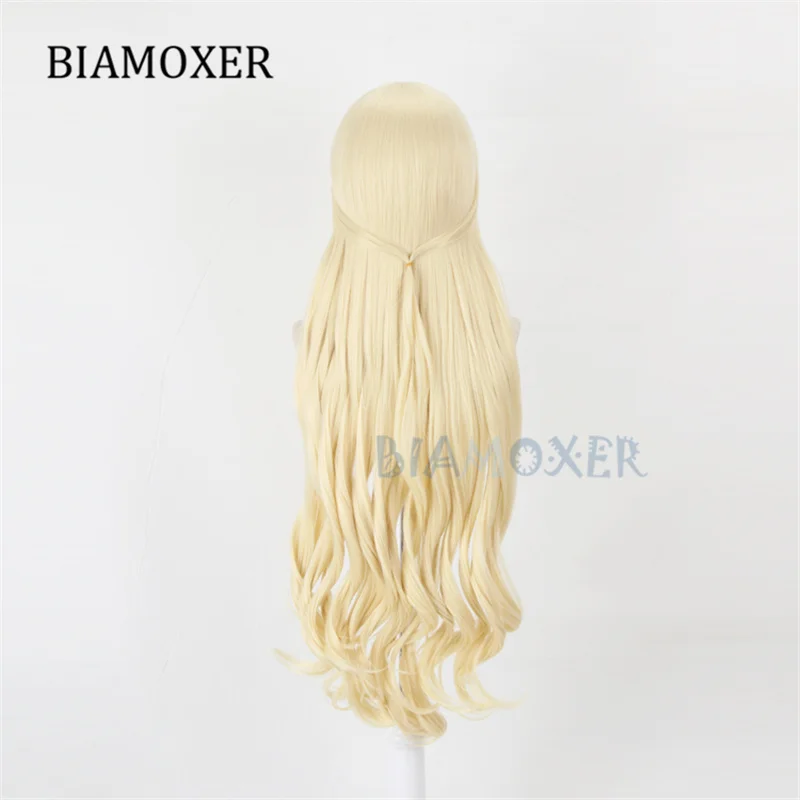 100 см аниме Goblin Slayer Priestess Cosplay Wig светло Золотые длинные прямые волосы парики| |