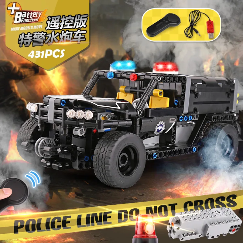 

13006 Remote Control Car Model Toys The Water Cannon Vehicle Set Building Blocks Bricks Assembled DIY Christmas Gifts Birthday