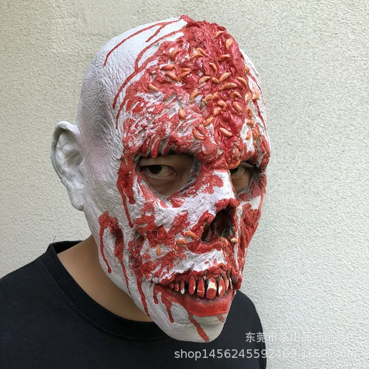 

Halloween walking dead horror bloody face mask haunted house props scary face
