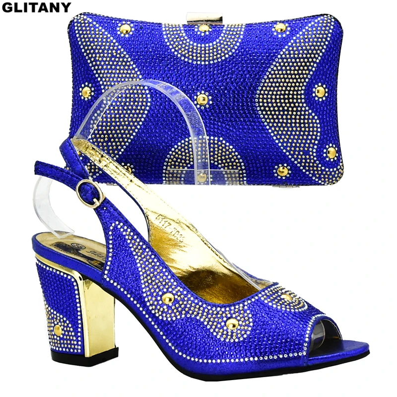 Design Afrikanische Sets Frauen Wine Neueste Nigerian Hochzeit Italienische Set silber Tasche Und gold purpurrot Schuh Party blue Schuhe rot RxWnqx1IfB