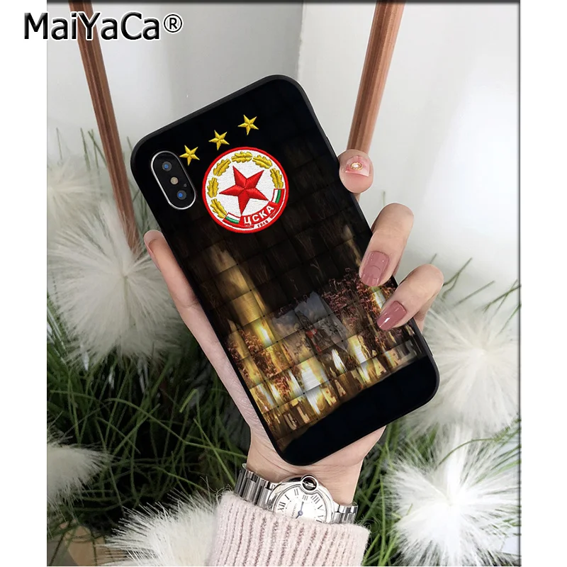 MaiYaCa PFC ЦСКА футбольная команда, высокое качество, чехол для телефона Apple iPhone 8 7 6 6S Plus X XS MAX 5 5S SE XR, мобильные телефоны