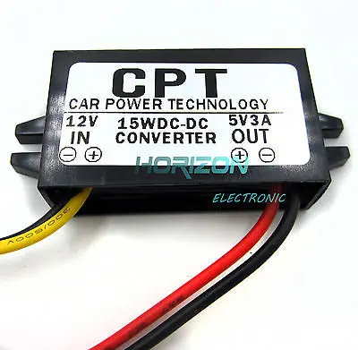 

DC/DC Converter Regulator 12V to 5V 3A 15W Car Led Display Power Supply Module