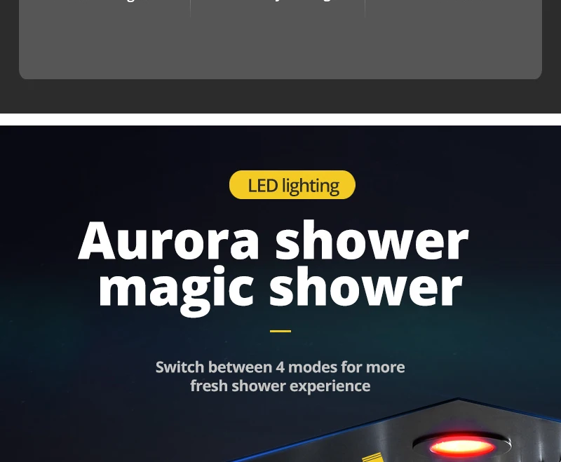 Multi-Function Shower Set Led Remote Control Light Black Brass Shower System (4)