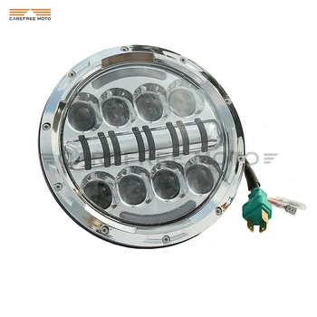 

7" 80W Motorcycle Projector High Low Beam DRL LED Headlight HeadLamp case for Harley Touring 1994-2013