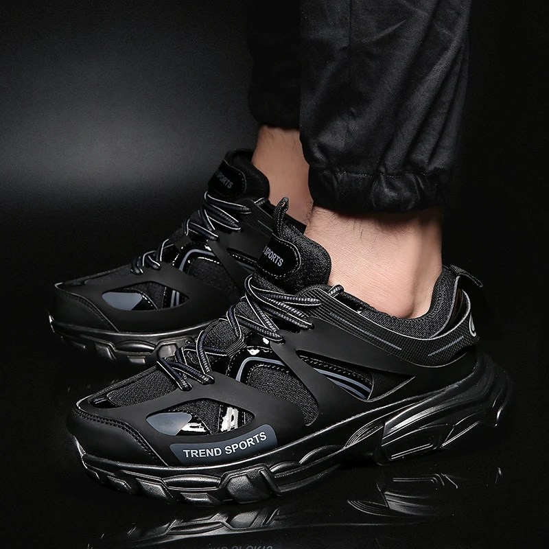 

Outdoor for Men Road Running Jogging Walking Sports Shoes Lace-up Athletic Breathable Mesh Male Sneakers