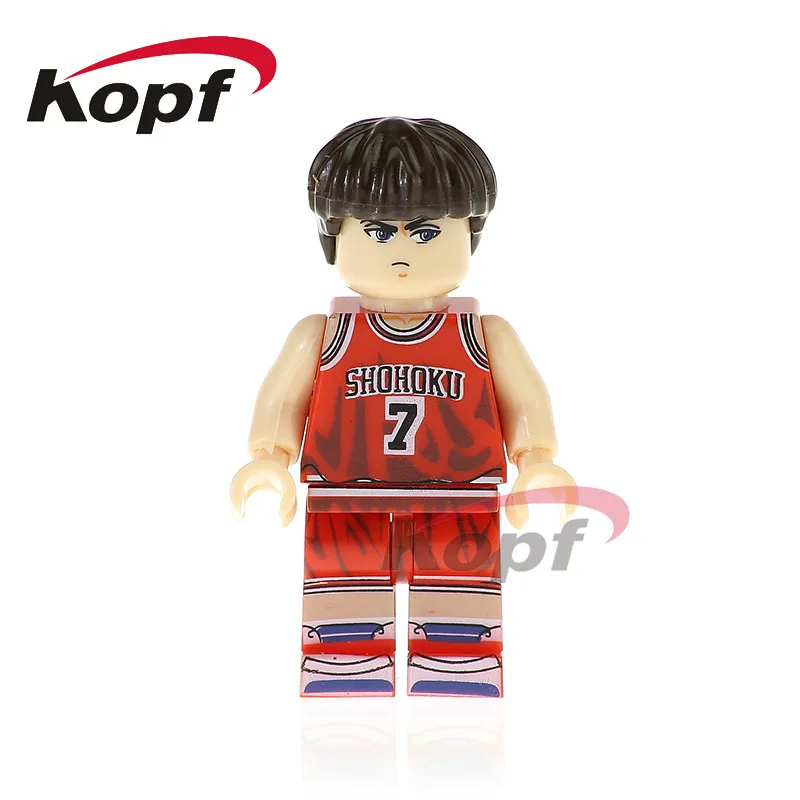 Один Продажа Slam Dunk Super Heroes Мияги Ryota Харуко Sakuragi Акаги Hanamichi Кирпичи Строительные Конструкторы Детский подарок Игрушечные лошадки pg1134