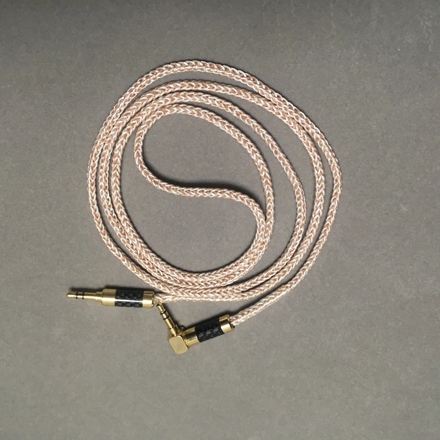 Аудио кабель соединитель для наушников AUX 3,5 мм папа до 3,5 мм папа 8 акций 52 ядра 5 серебро для Major V-moda автомобильный динамик iPhone MP3
