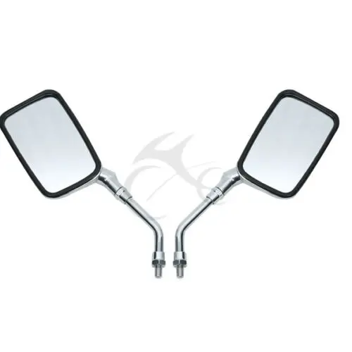 10 мм прямоугольные мотоциклетные зеркала для Kawasaki Suzuki Yamaha Honda VF Magna Stateline 500 VT700 VT750
