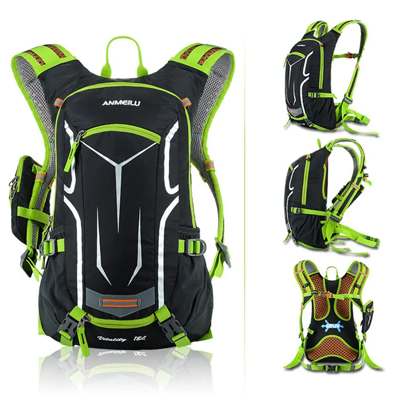 

ANMEILU Ultralight Mountain Bike Bag Water Backpack Cycling Bicycle Hydration Pack Bike/Hiking Climbing Pouch + Rain Cover Set