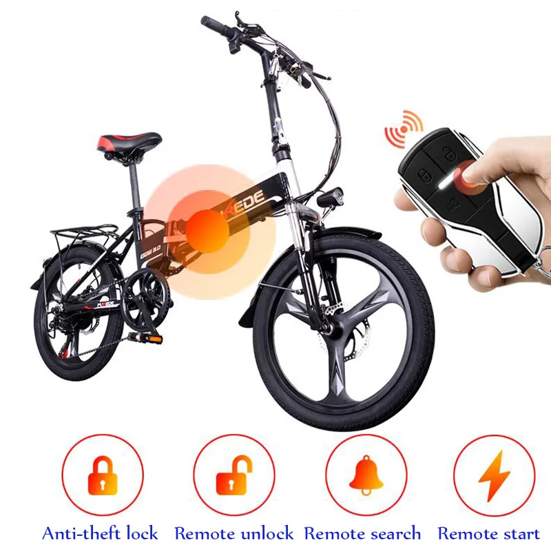 Best Electric bike 20inch Aluminum Folding electric Bicycle 350W 48V12.5A Battery Electric Powerful Mountain e bike Cycling Snow Bike 5