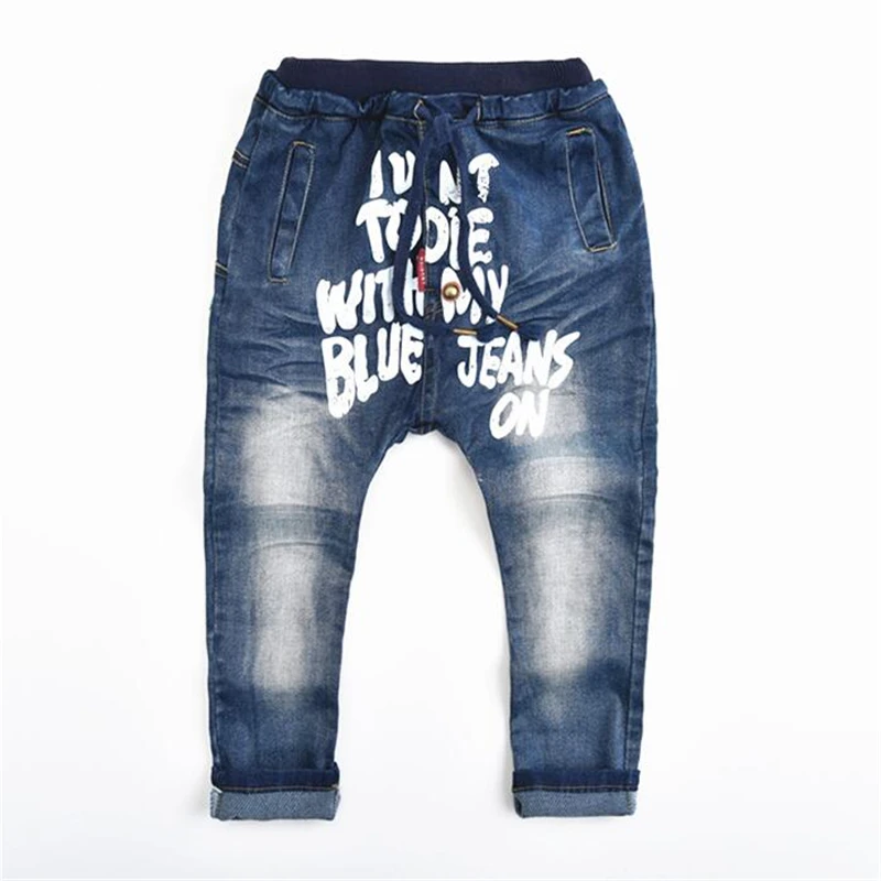Fashion Spring Autumn Children Jeans Boys Baggy Jeans Kids Harem Pants