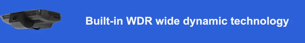 Built-in WDR wide dynamic technology 
