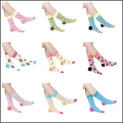 PEONFLY New Pattern Funny men happy Socks art men women Socks Personality Lovers Full Cotton Stockings diamond block Dot