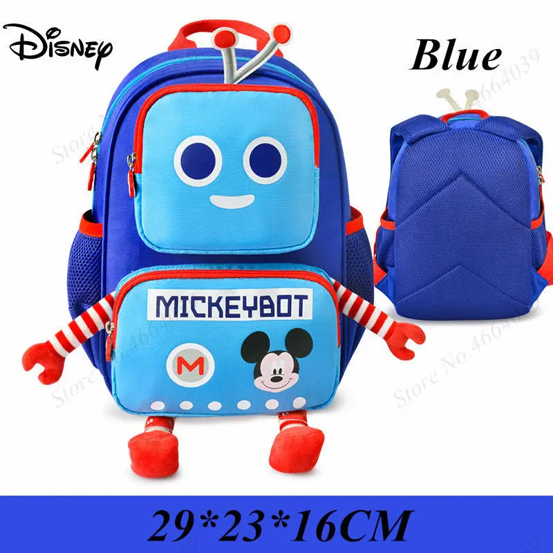 Disney 2019 новые милые роботизированные сумки с изображением Микки ортопедический Школьный Рюкзак Для учебников мультфильм Сверхлегкий дети