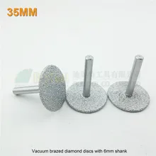 Cheap 3pcs/pk Dia35mm Vacuum brazed diamond saw blade 6mm round shank diamond disks cutting grinding engraving bits Cheap 3pcs/pk Dia35mm Vacuum brazed diamond saw blade 6mm round shank diamond disks cutting grinding engraving bits