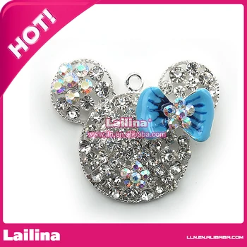 

Blue white Minnie Mouse Bubblegum Necklace pendants