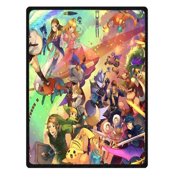 

2018 Home bedclothes Flannel blankets DIY Bed Blanket Adults Super Smash Bros bed sheets sofa/Travel/camping Portable Blanket