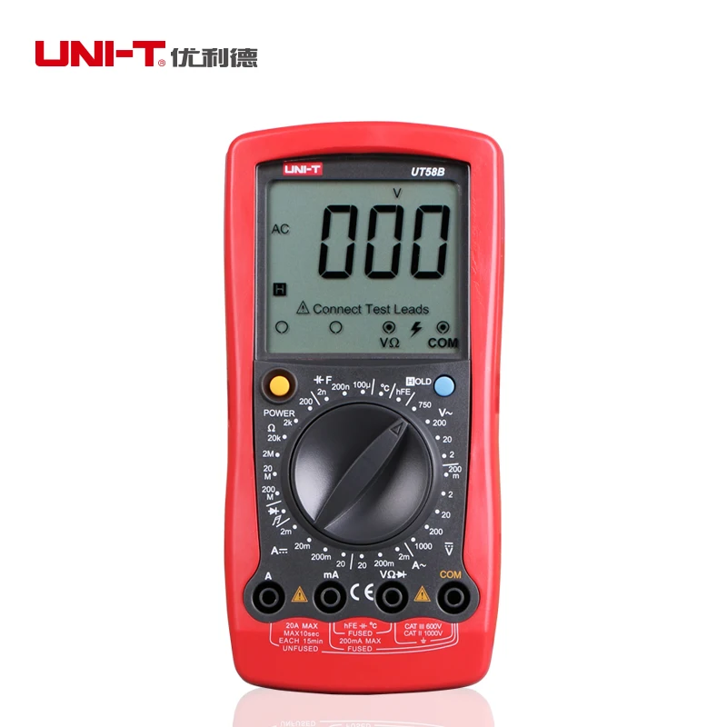 UNI-T UT58B lcd цифровой мультиметр AC DC Напряжение Ток темп Ом