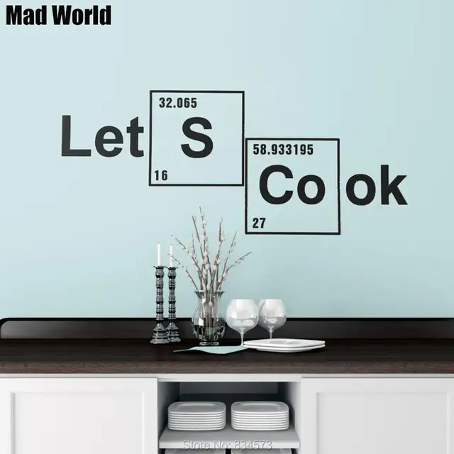 Mad World Let S Cook Periodic Table Elements Wall Art Stickers Mad World Let S Cook Periodic Table Elements Wall Art Stickers Decal Home Diy Decoration