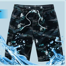 Купальный костюм, мужские Летние плавки, шорты-боксеры с принтом, Мужская пляжная одежда, купальный костюм размера плюс 6XL
