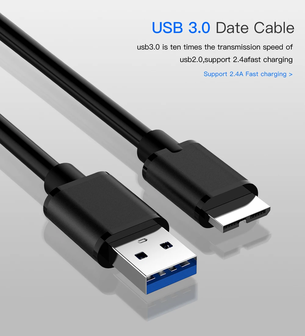 USB 3,0 type A Micro B Кабель USB3.0 жесткий диск кабель Быстрая зарядка данных Кабо для samsung S5 Note 3 Внешний жесткий диск HDD