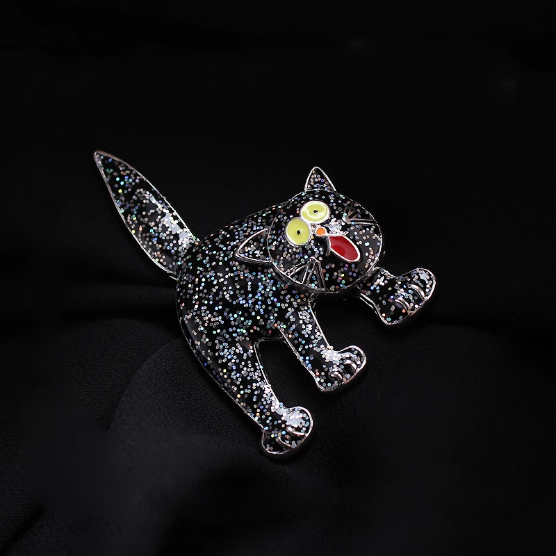 99 карат SUMNI Drop glaze, креативный, причудливый, большой кот, пальто свитер брошь, мода, подарки. Для женщин