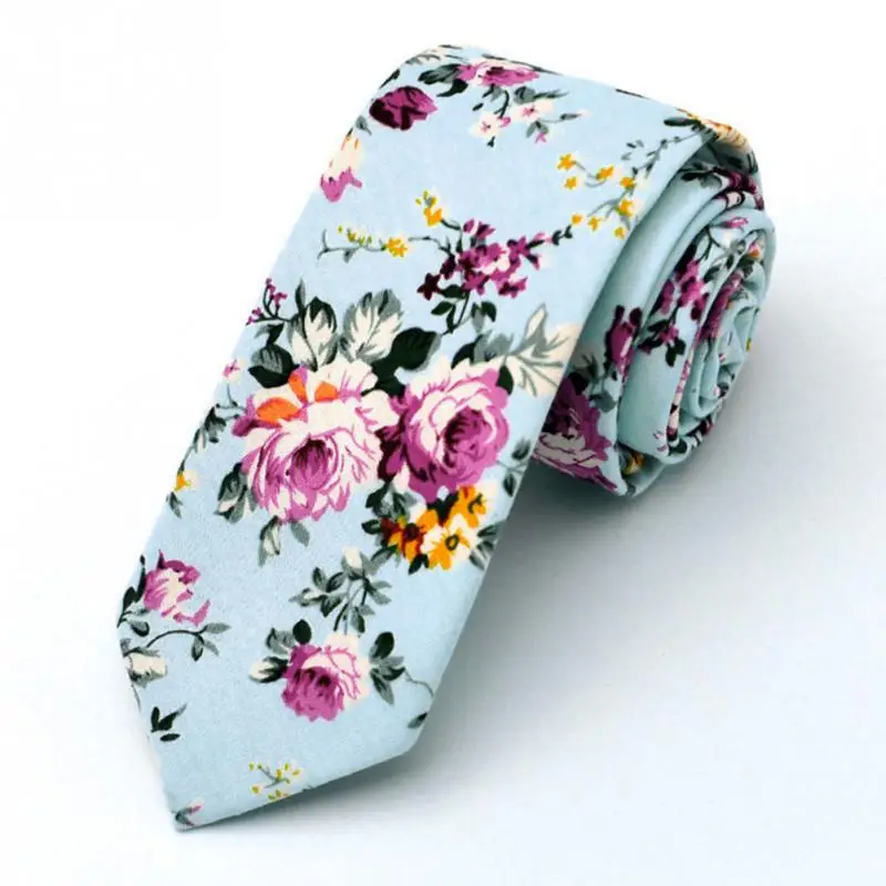 Classic Men's Floral ties Fashion Cotton Ties For Men Corbatas Slim