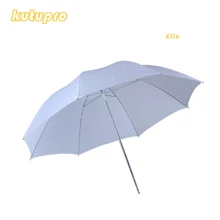 Легкий 43 дюйма 110 см профессиональный студийный фотовспышка полупрозрачный мягкий люминесцентный зонтик белый нейлоновый материал алюминиевый вал