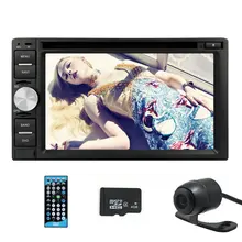 Free camera In-Dash Double Din Car DVD Player AM/FM Car stereo Radio 6.2″ Touchscreen GPS Navigation bluetooth USB SD Aux input